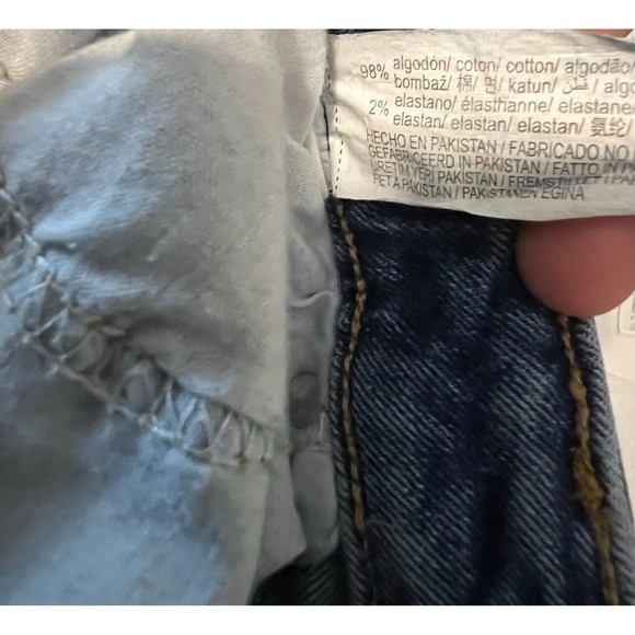 Zara Women's High-Rise Cropped Straight Leg Zip Fly Jeans w Raw Hem - Size US 8 - Picture 7 of 8